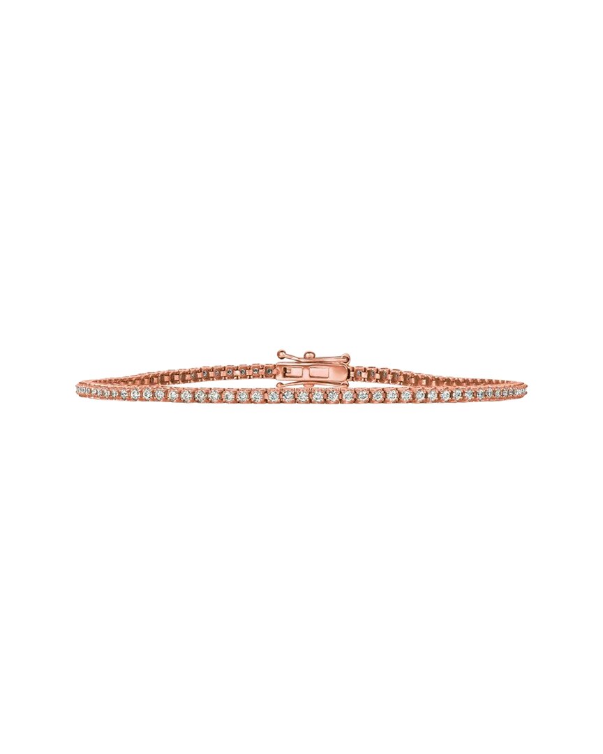 Forever Creations Signature Forever Creations 14k Rose Gold 2.00 Ct. Tw. Lab Grown Diamond Tennis Bracelet