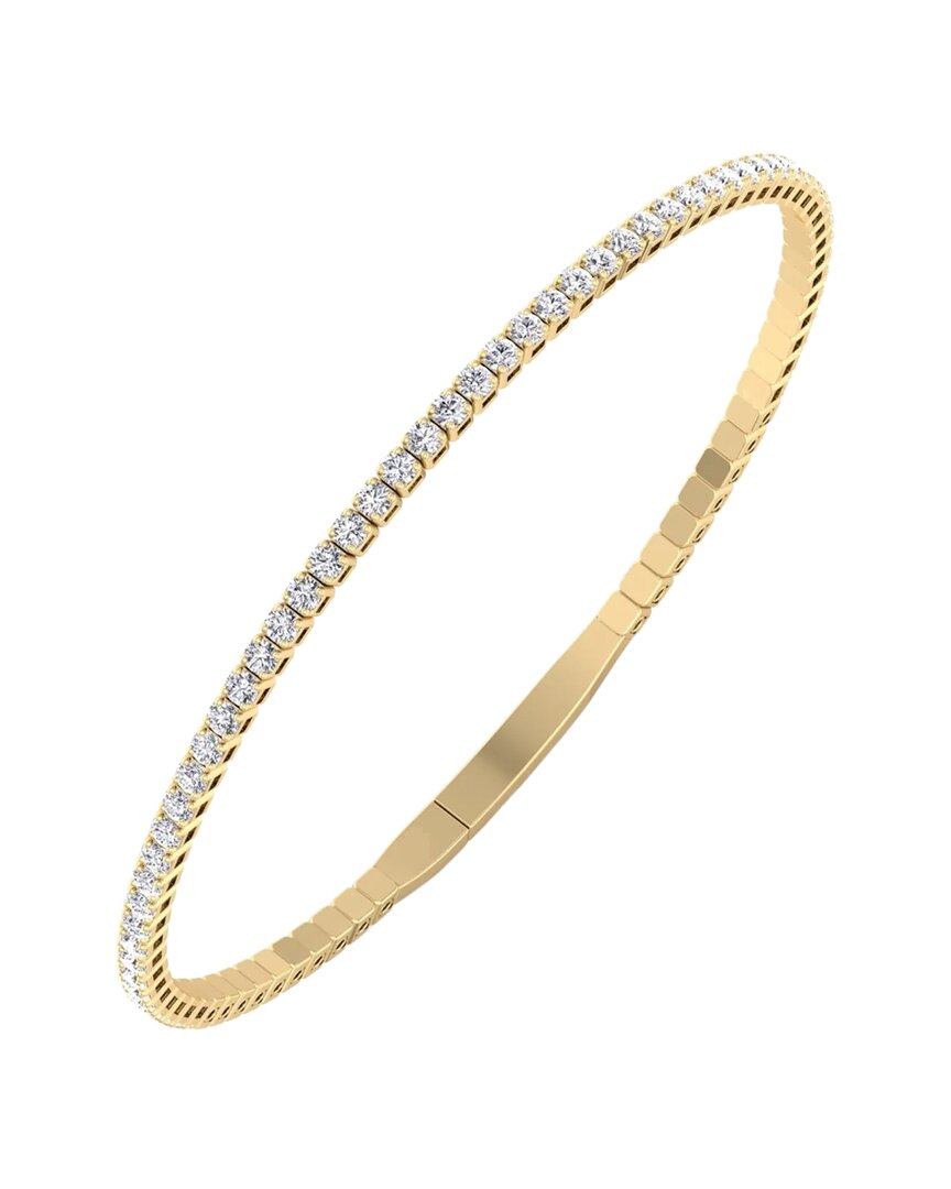 Shop Forever Creations Signature Forever Creations 14k 3.00 Ct. Tw. Lab Grown Diamond Flexible Bangle Bracelet