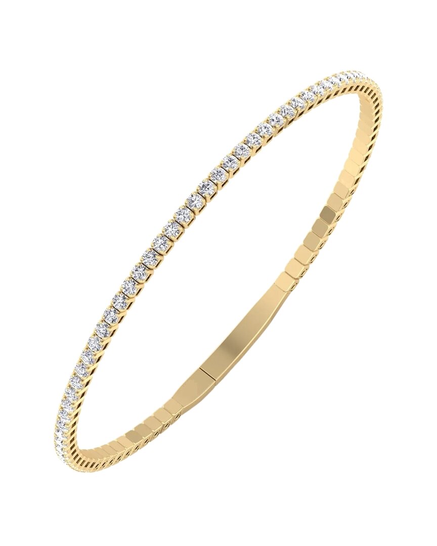 Forever Creations Signature Forever Creations 14k 3.00 Ct. Tw. Lab Grown Diamond Flexible Bangle Bracelet