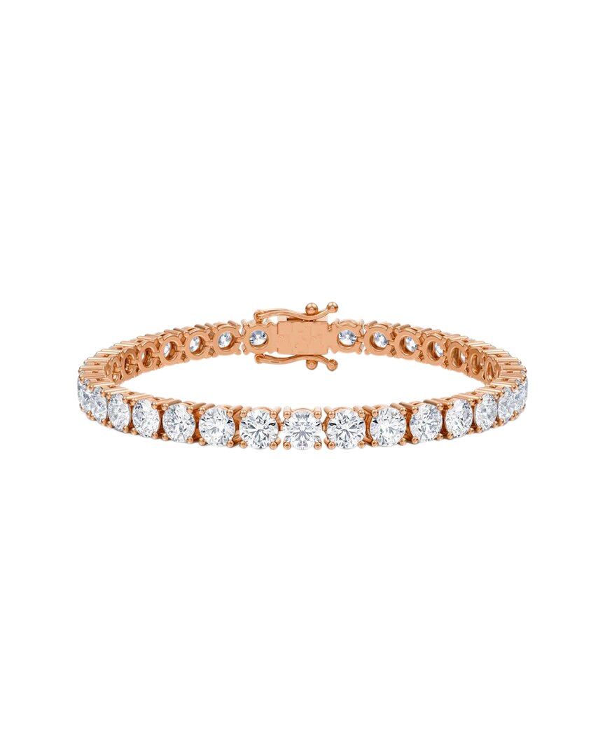 Shop Forever Creations Signature Forever Creations 14k Rose Gold 10.00 Ct. Tw. Lab Grown Diamond Tennis Bracelet