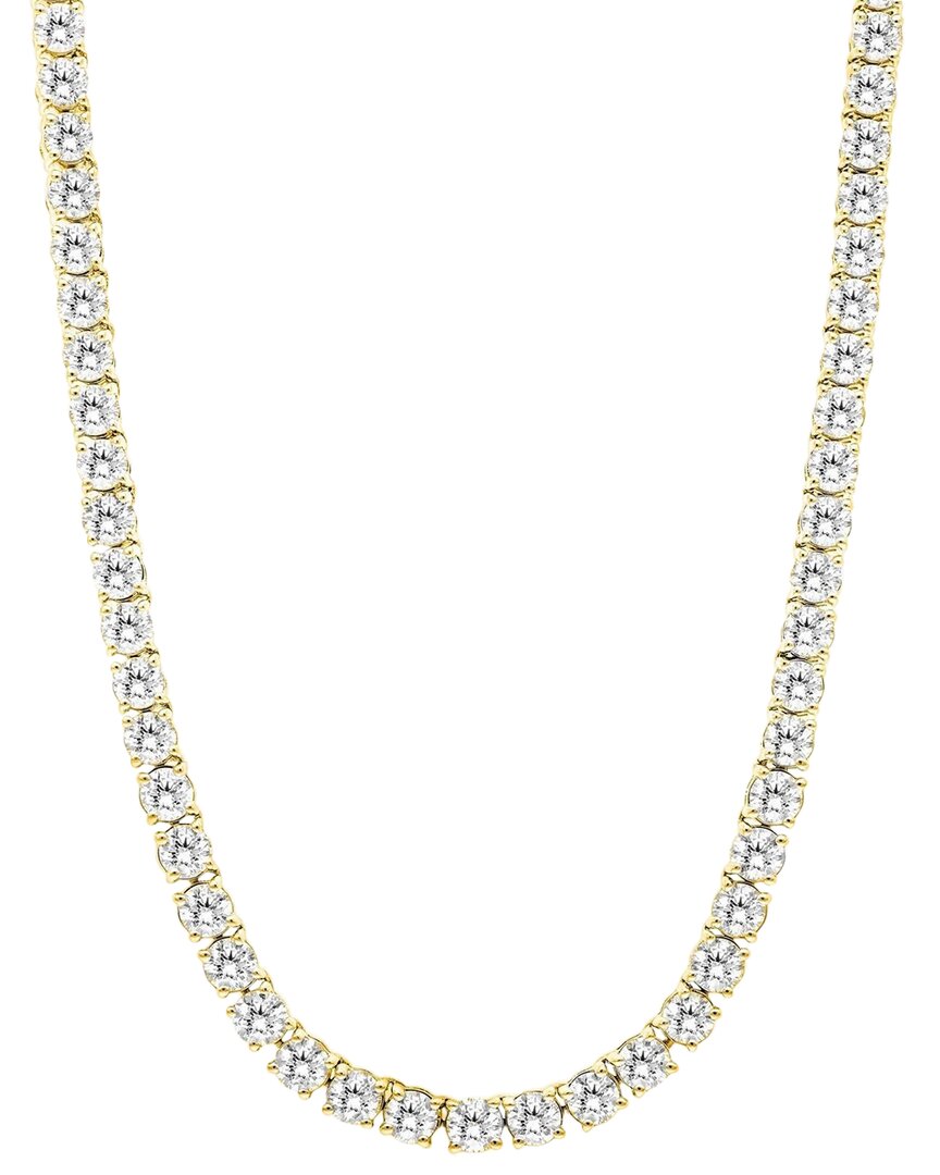 Shop Forever Creations Signature Forever Creations 14k 10.00 Ct. Tw. Lab Grown Diamond Tennis Necklace