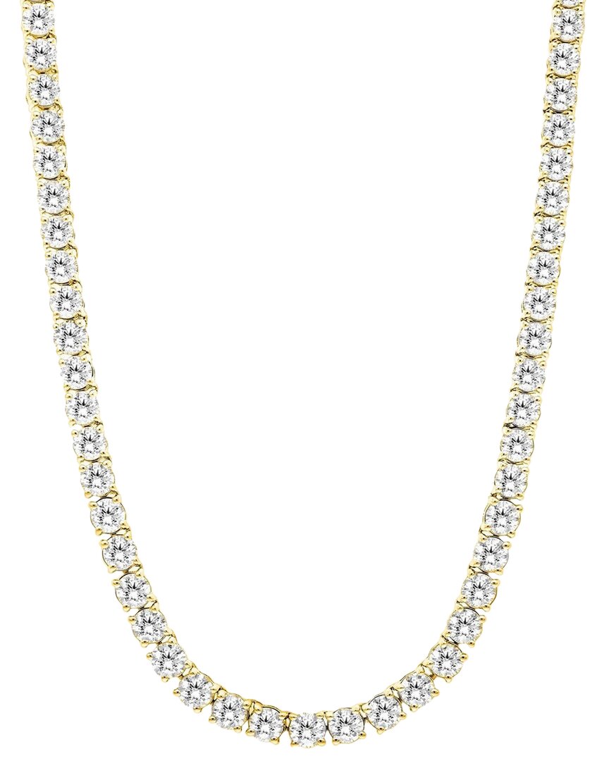 Shop Forever Creations Signature Forever Creations 14k 20.00 Ct. Tw. Lab Grown Diamond Tennis Necklace