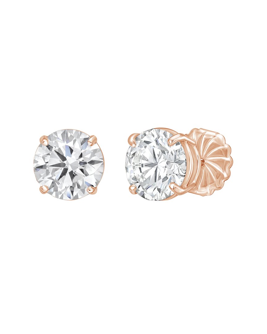 Diana M Lab Grown Diamonds Diana M. 14k Rose Gold 12.00 Ct. Tw. Lab-grown Diamond Earrings