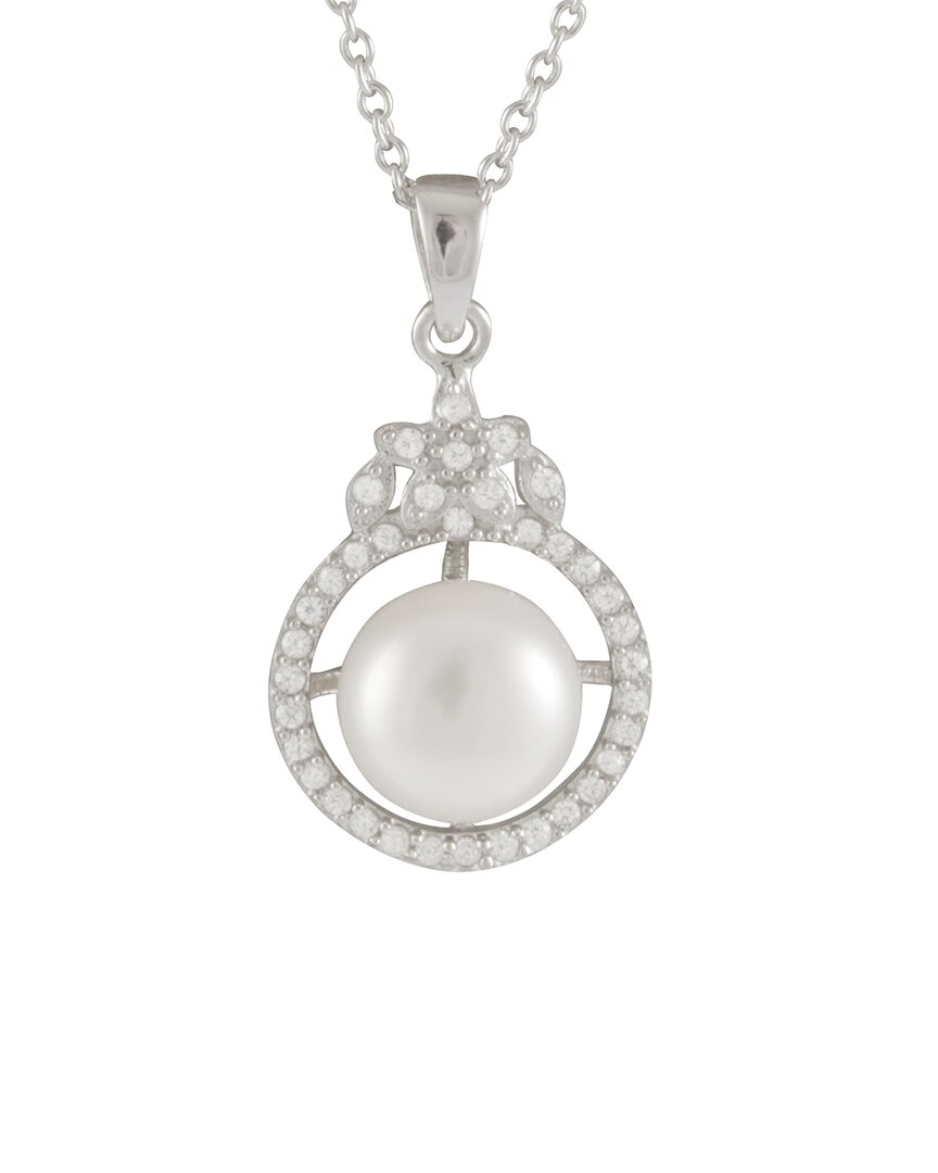 Splendid Pearls Silver 7-8mm Pearl Pendant Necklace