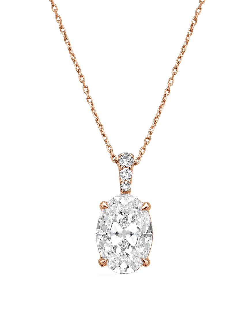 Diana M Lab Grown Diamonds Diana M. 14k Rose Gold 12.25 Ct. Tw. Lab-grown Diamond Pendant Necklace