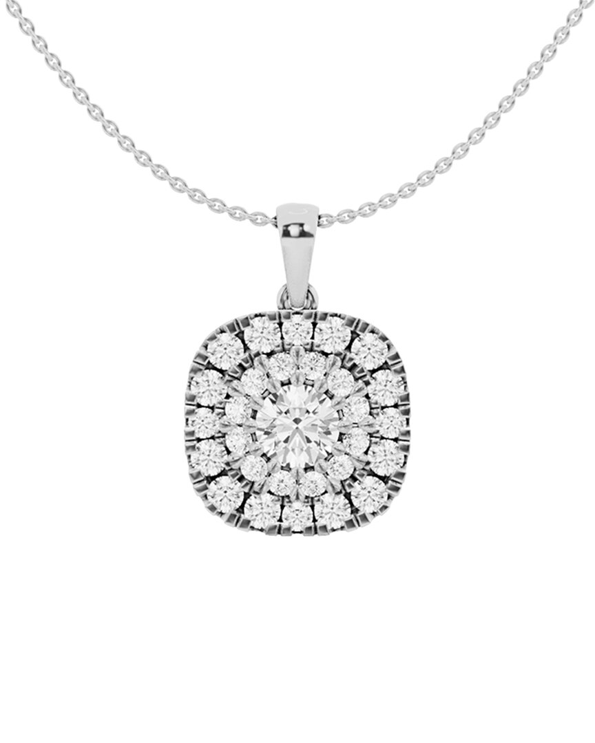 Lab Grown Diamonds 14k 2.00 Ct. Tw. Lab-grown Diamond Halo Pendant