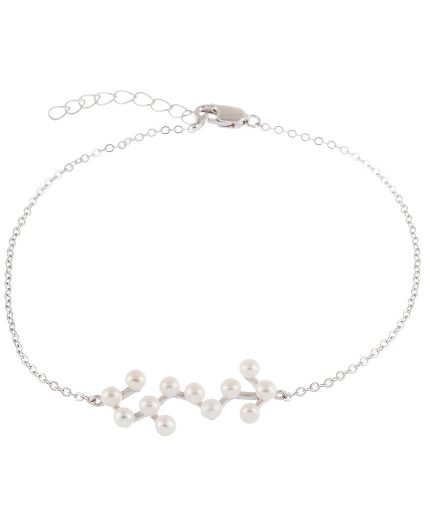 Splendid Pearls Silver 2-3mm Zodiac Pearl Bracelet