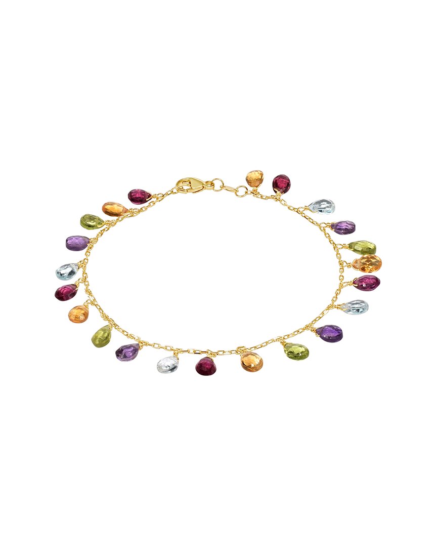 Jewelmak 14k Gemstone Bracelet In Multi