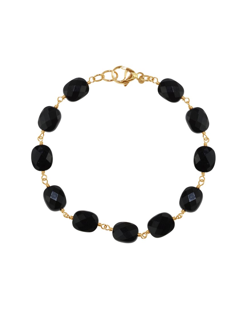 Jewelmak 14k Black Onyx Bracelet