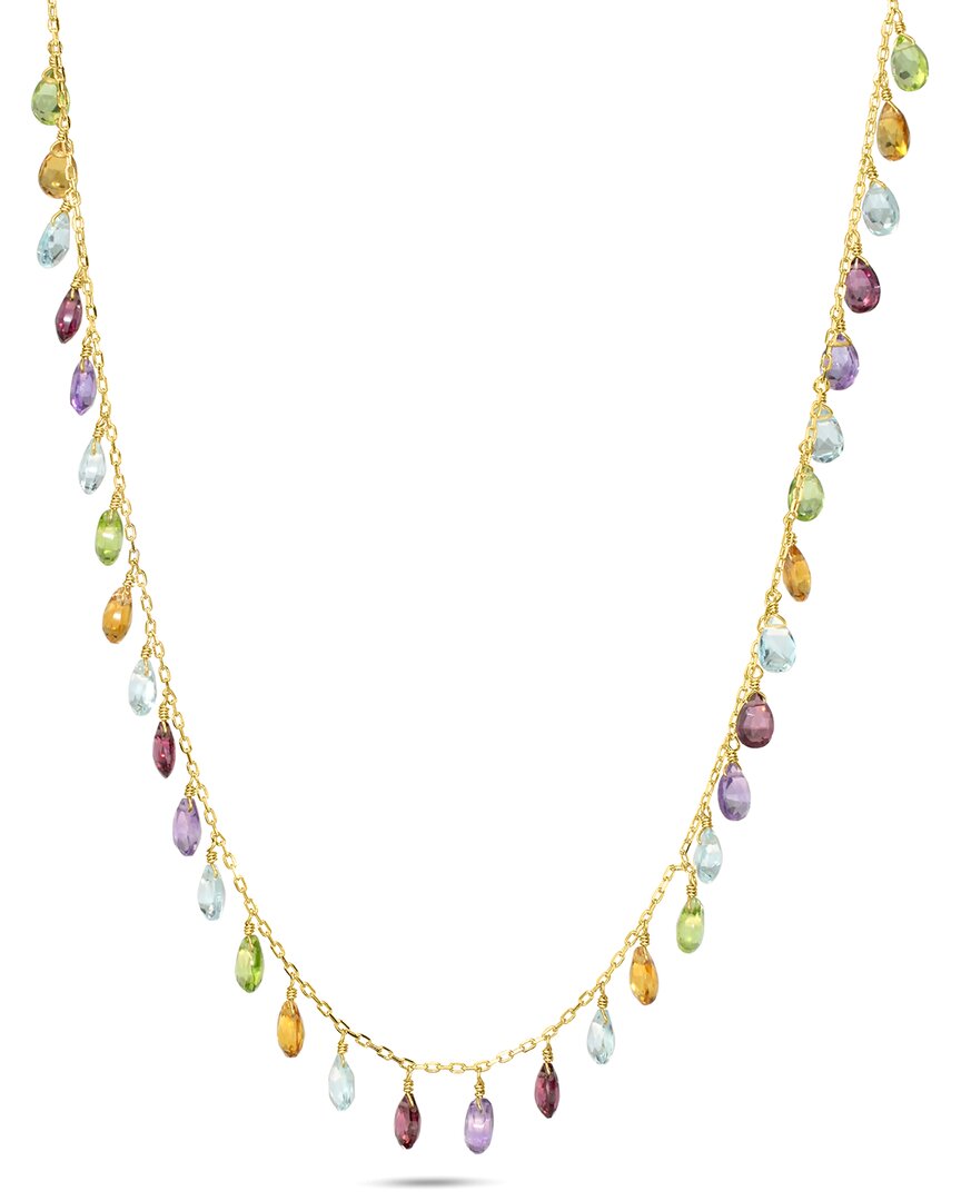 Jewelmak 14k 16.35 Ct. Tw. Gemstone Necklace In Multi