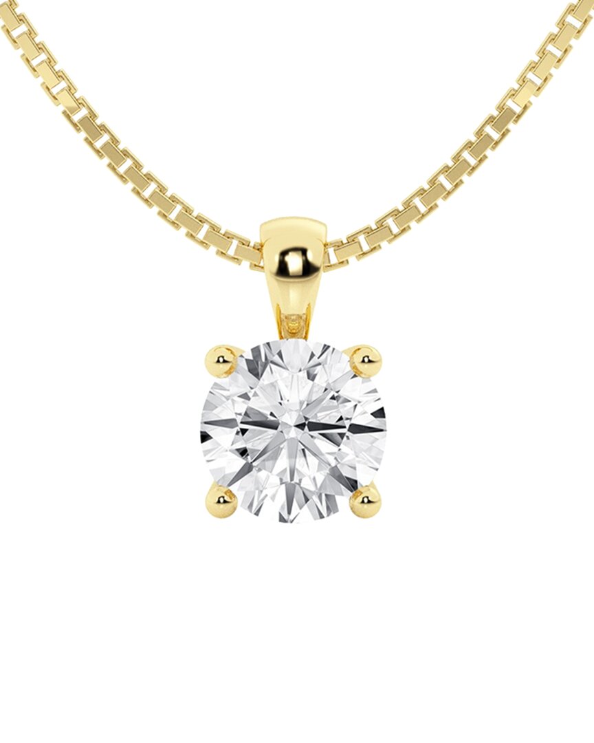 Lab Grown Diamonds 14k 0.50 Ct. Tw. Lab-grown Diamond Pendant Necklace In Gold