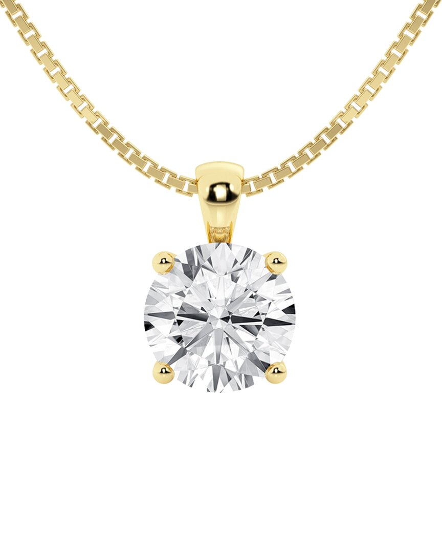 Lab Grown Diamonds 14k 1.25 Ct. Tw. Lab-grown Diamond Pendant Necklace In Gold