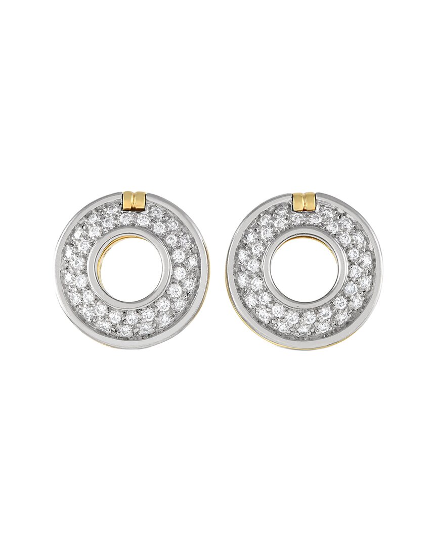 Shop Tiffany & Co . 18k Two-tone 0.35 Ct. Tw. Diamond Earrings (authentic )