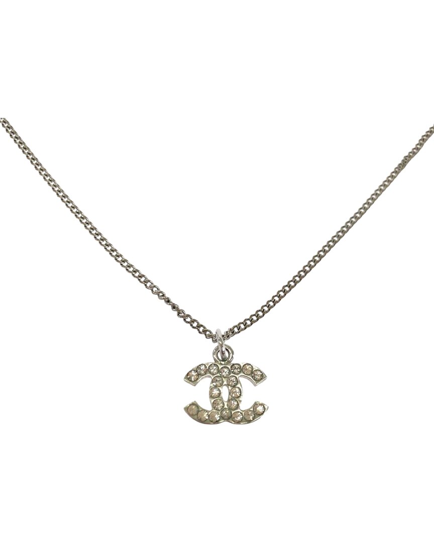 Chanel Plated Coco Mark Rhinestone Necklace (authentic Pre-loved)