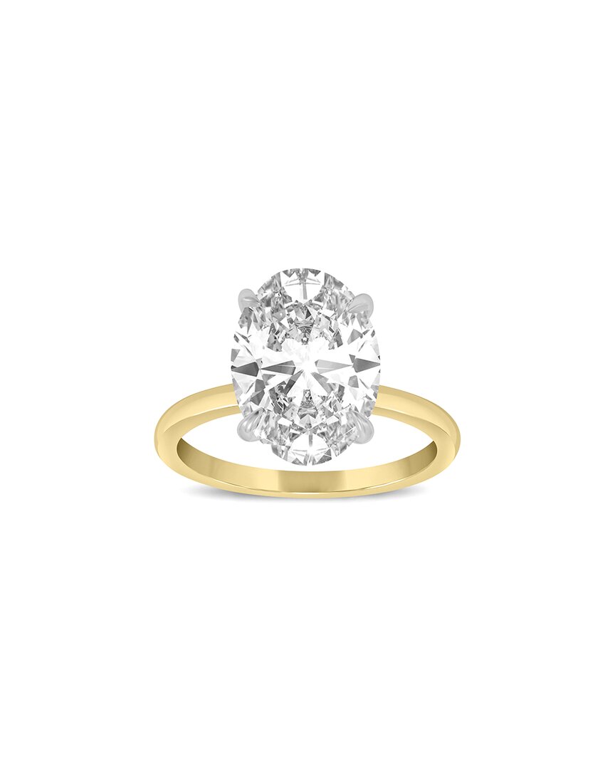 Lab Grown Diamonds 18k Two-tone 4.15 Ct. Tw. Lab-grown Diamond Solitaire Ring