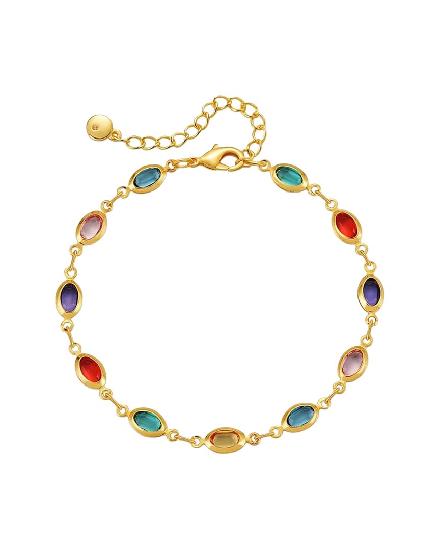 Liv Oliver 18K Plated Gemstone CZ Bracelet