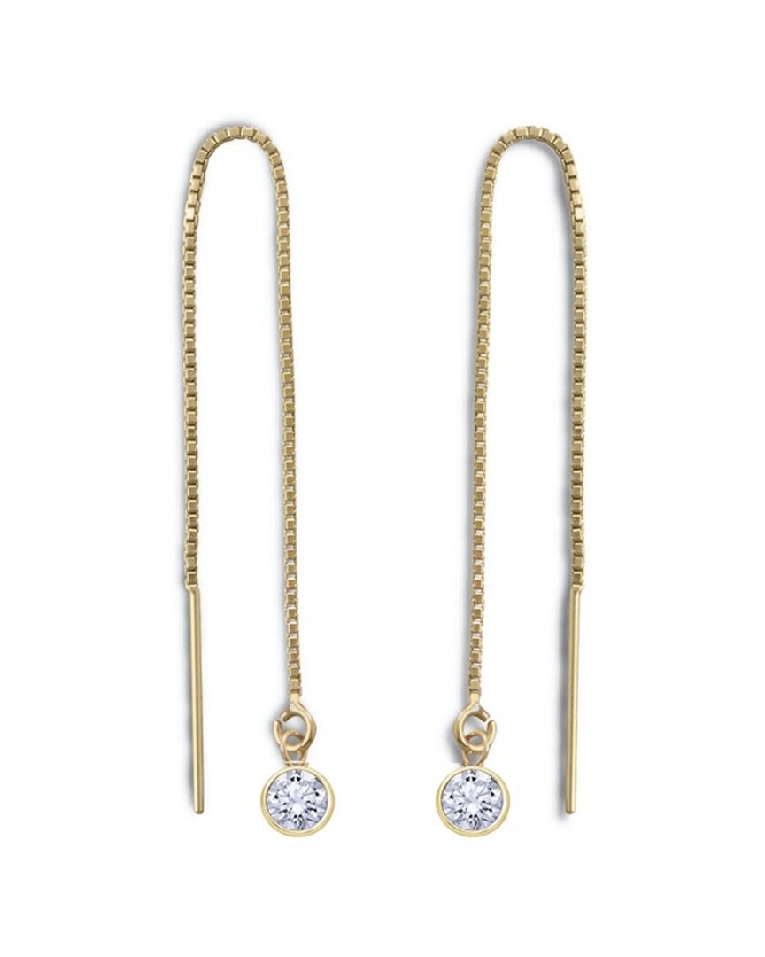 Liv Oliver 18k Plated Cz Drop Earrings In Gold