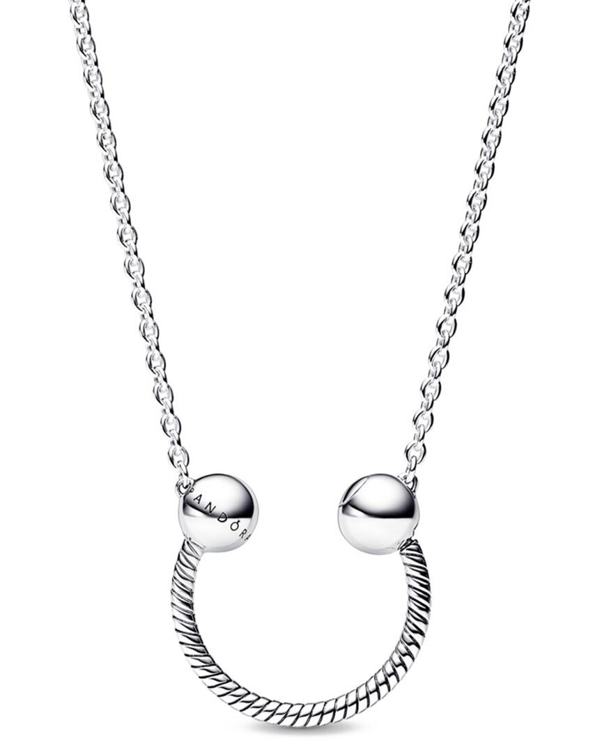 Pandora Moments Silver Horseshoe Pendant Necklace