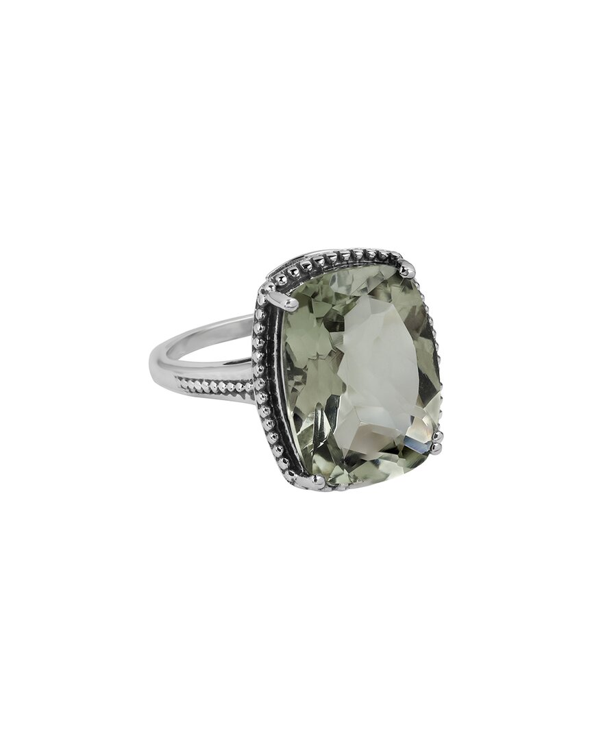 Tiramisu Silver 8.60 Ct. Tw. Green Amethyst Ring