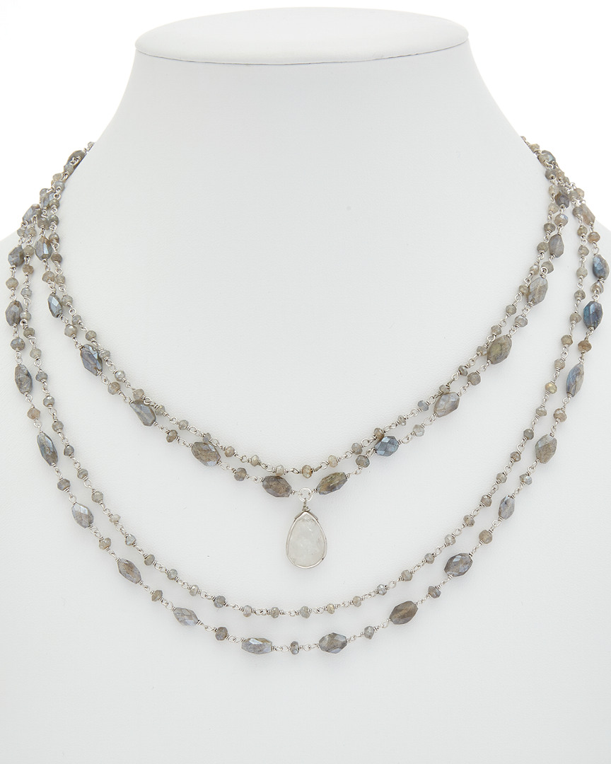 Rachel Reinhardt Silver Gemstone Necklace