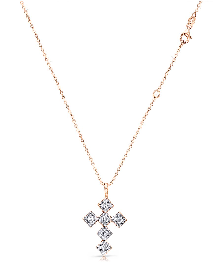 Kallati 14k Rose Gold 0.05 Ct. Tw. Diamond Necklace