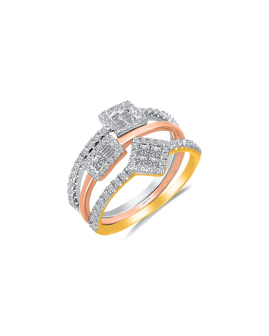 Kallati 14k Two-tone 0.85 Ct. Tw. Diamond Ring