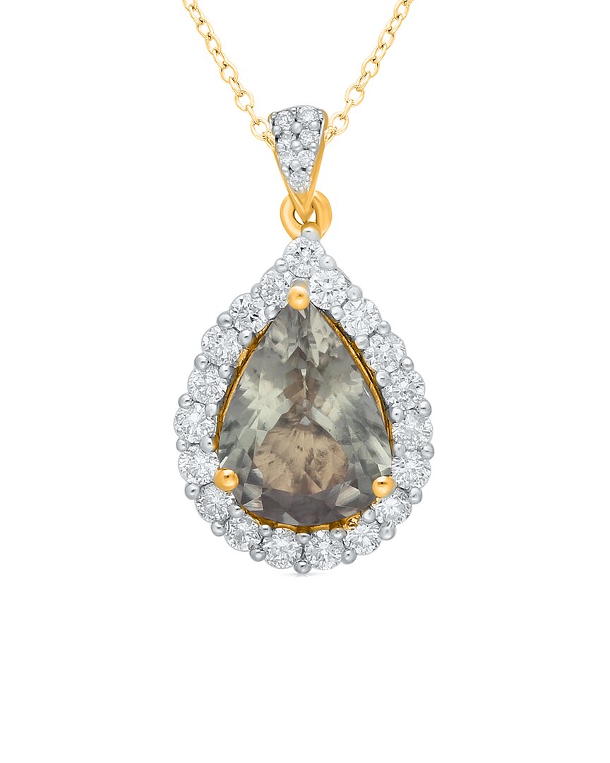 Kallati 14k 3.45 Ct. Tw. Diamond & Csarite Necklace