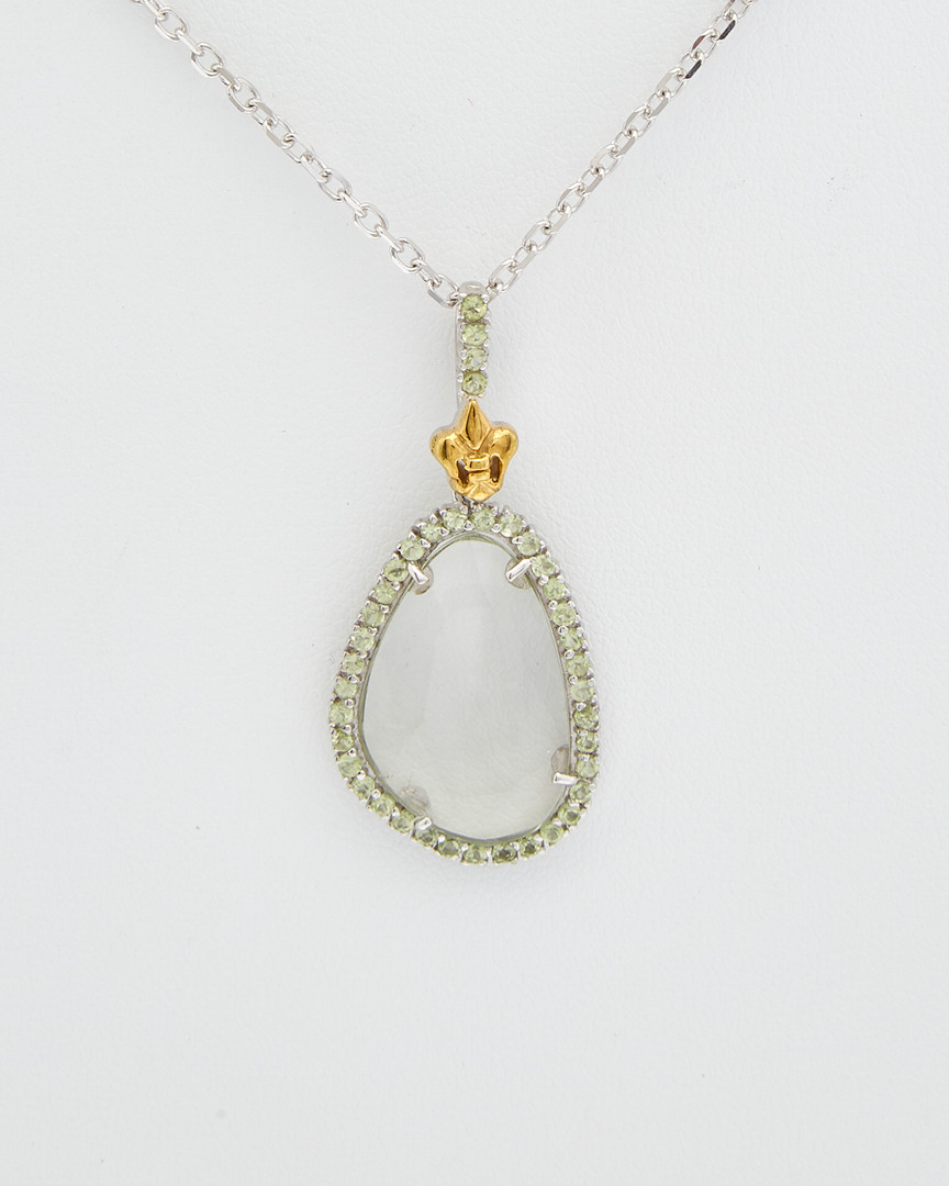 Shop Phillip Gavriel 18k & Silver Gemstone Necklace In Nocolor