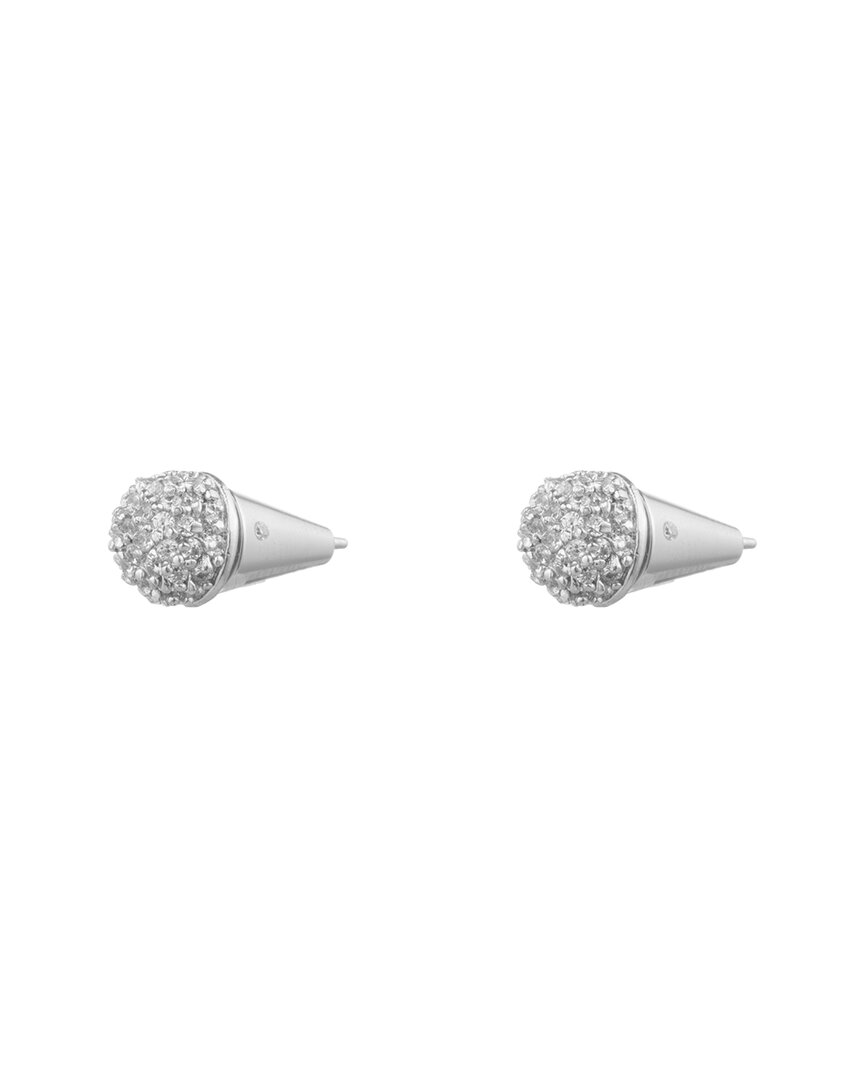 Eddie Borgo Rhodium Plated Dome Studs