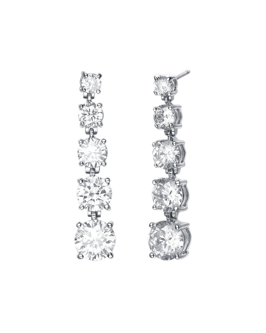 Genevive Silver Cz Earrings