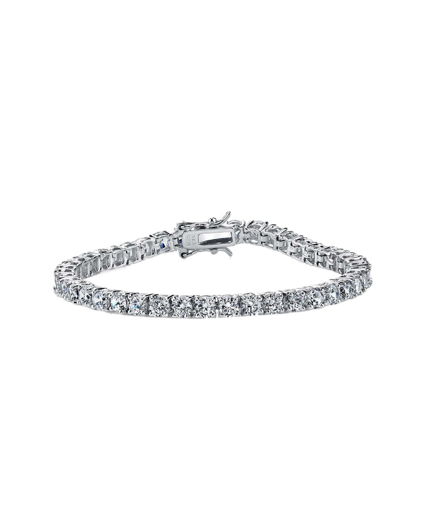 Genevive Silver Cz Tennis Bracelet
