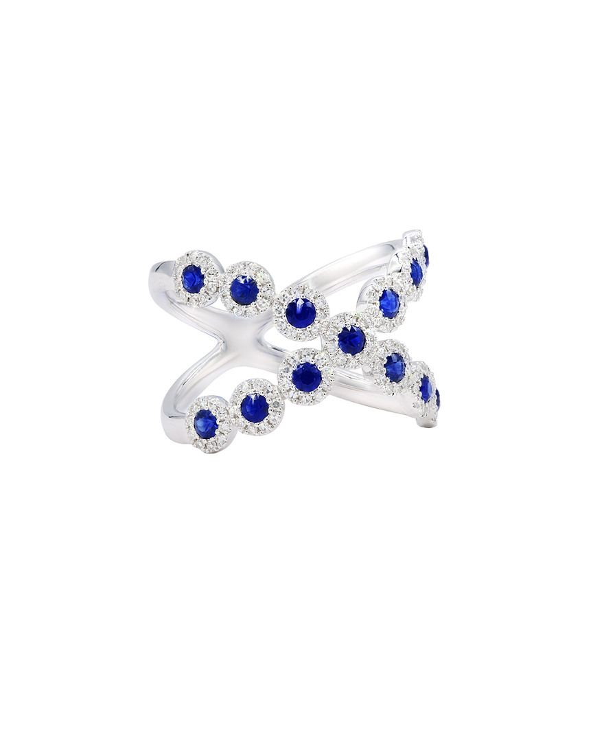 Diana M. Fine Jewelry 14k 0.35 Ct. Tw. Diamond & Sapphire Ring