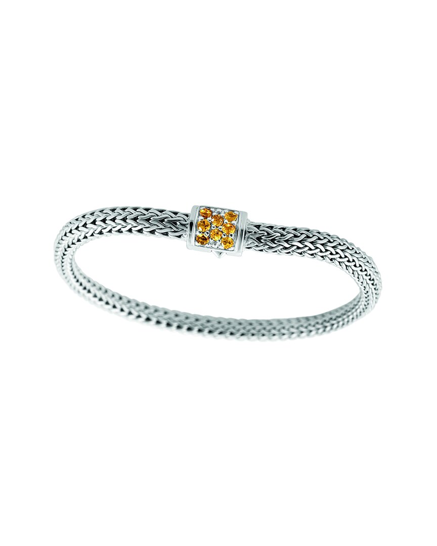 John Hardy Classic Chain' Birthstone Citrine Sapphire Sterling Silver Bracelet - November
