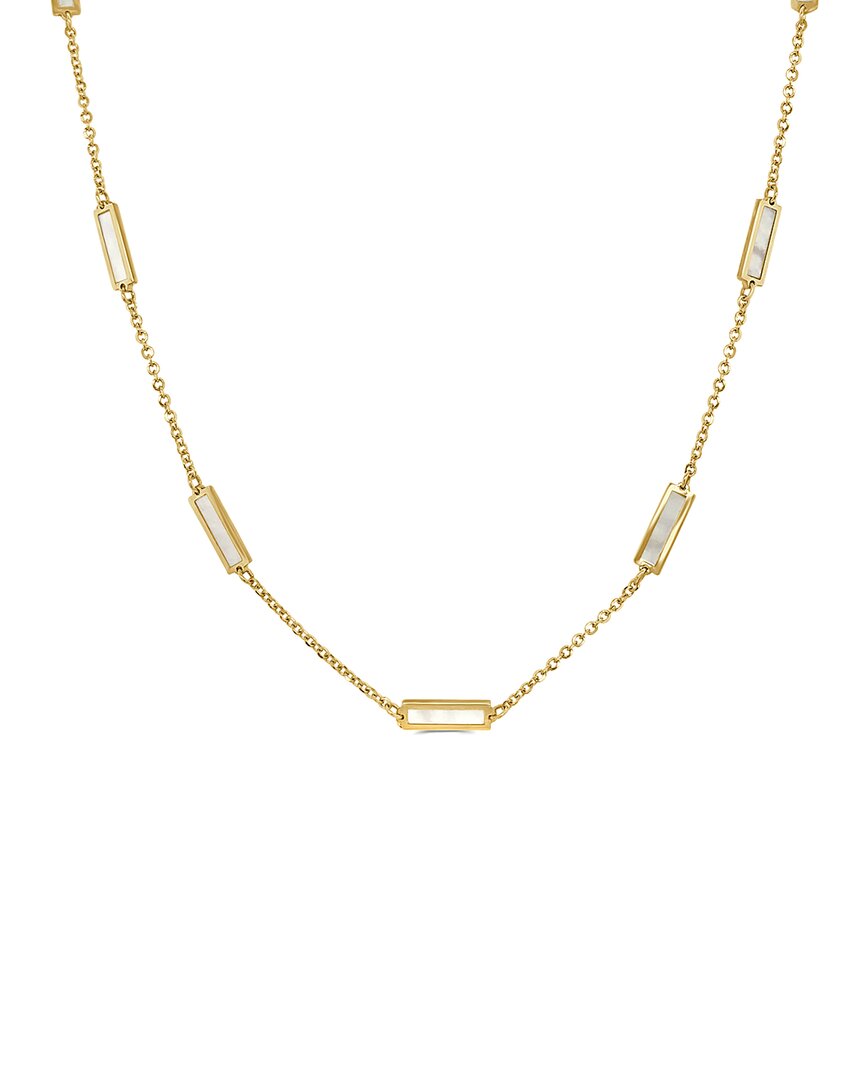 SABRINA DESIGNS SABRINA DESIGNS 14K PEARL STATION BAR NECKLACE