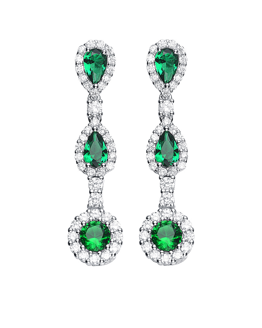 Genevive Silver Cz Earrings