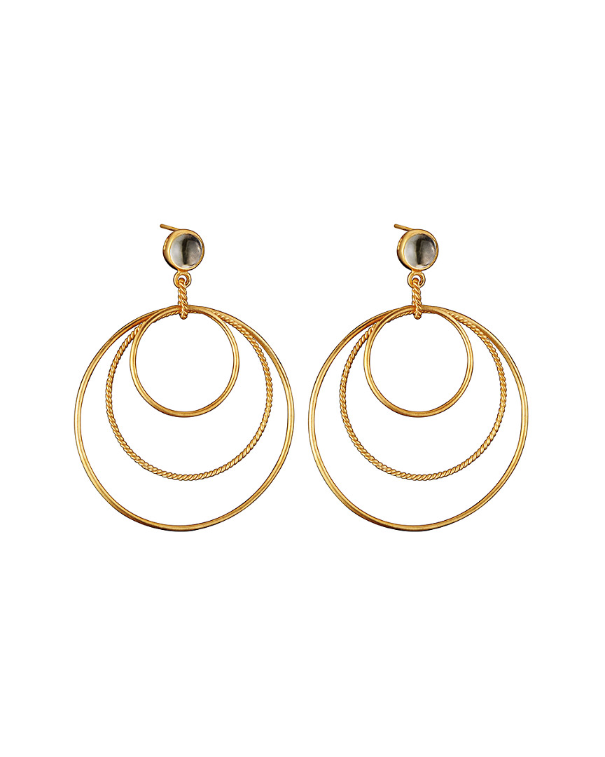 GENEVIVE GENEVIVE 14K OVER SILVER EARRINGS