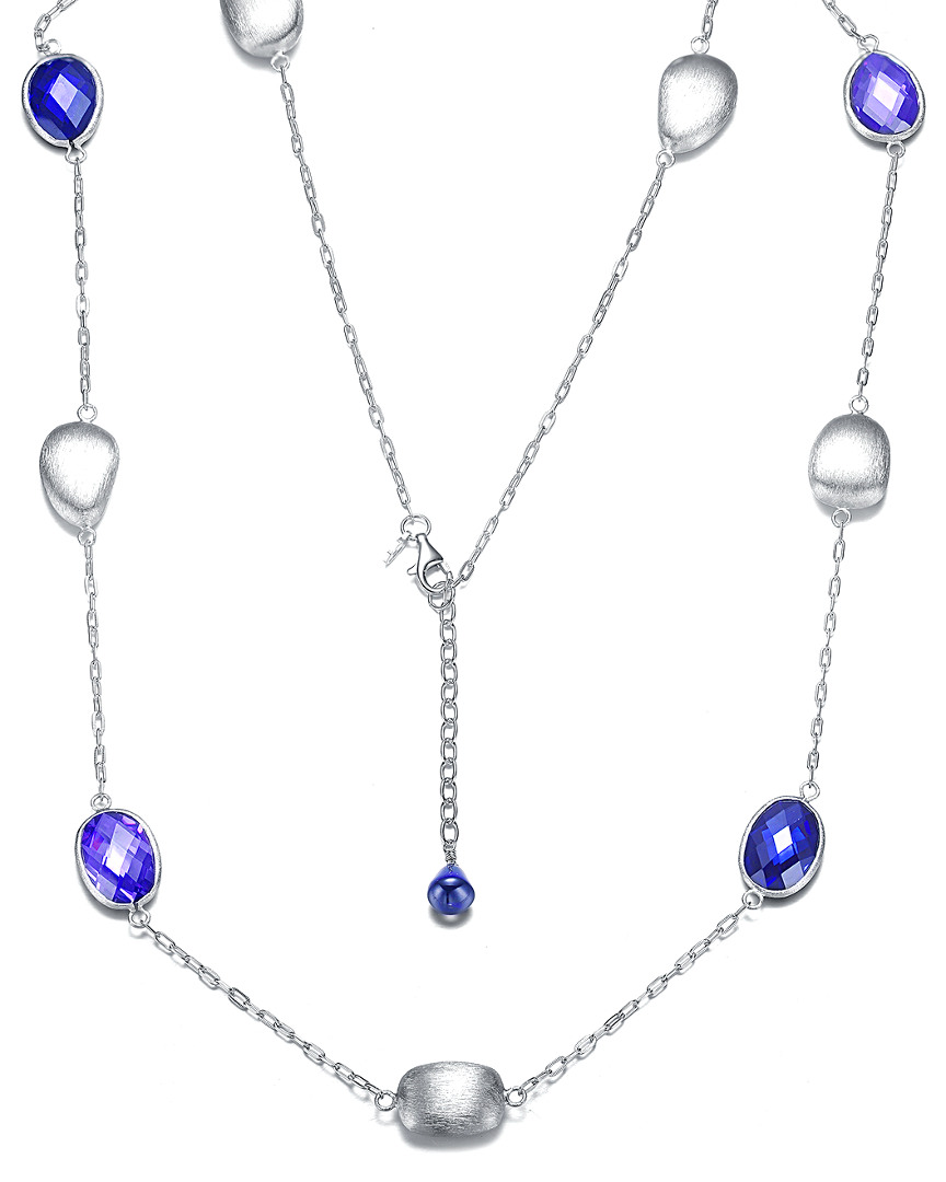 Genevive Silver Cz Necklace