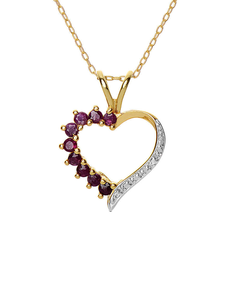 Genevive 14k Over Silver Cz Necklace