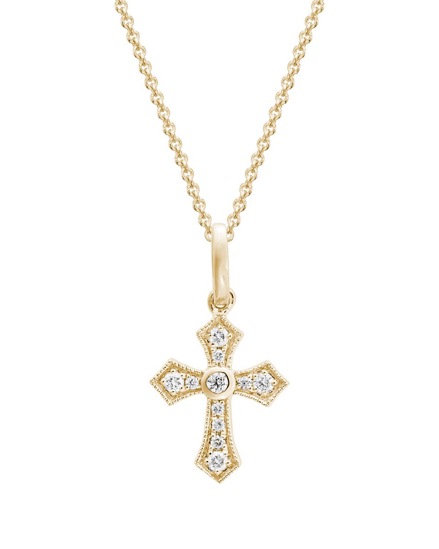 Diamond Select Cuts 14k Diamond Cross Necklace