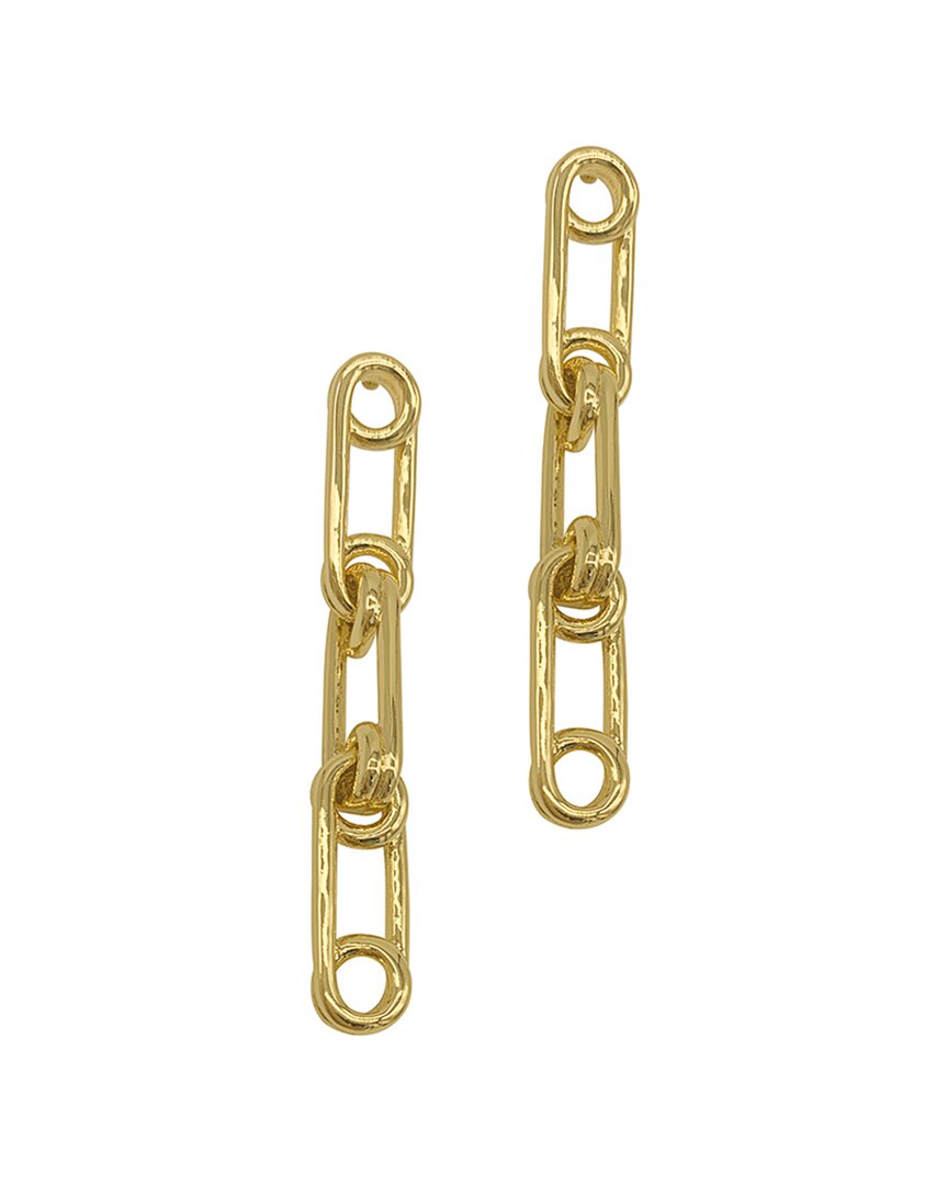 Shop Adornia 14k Plated Safety Pin Drop Earrings