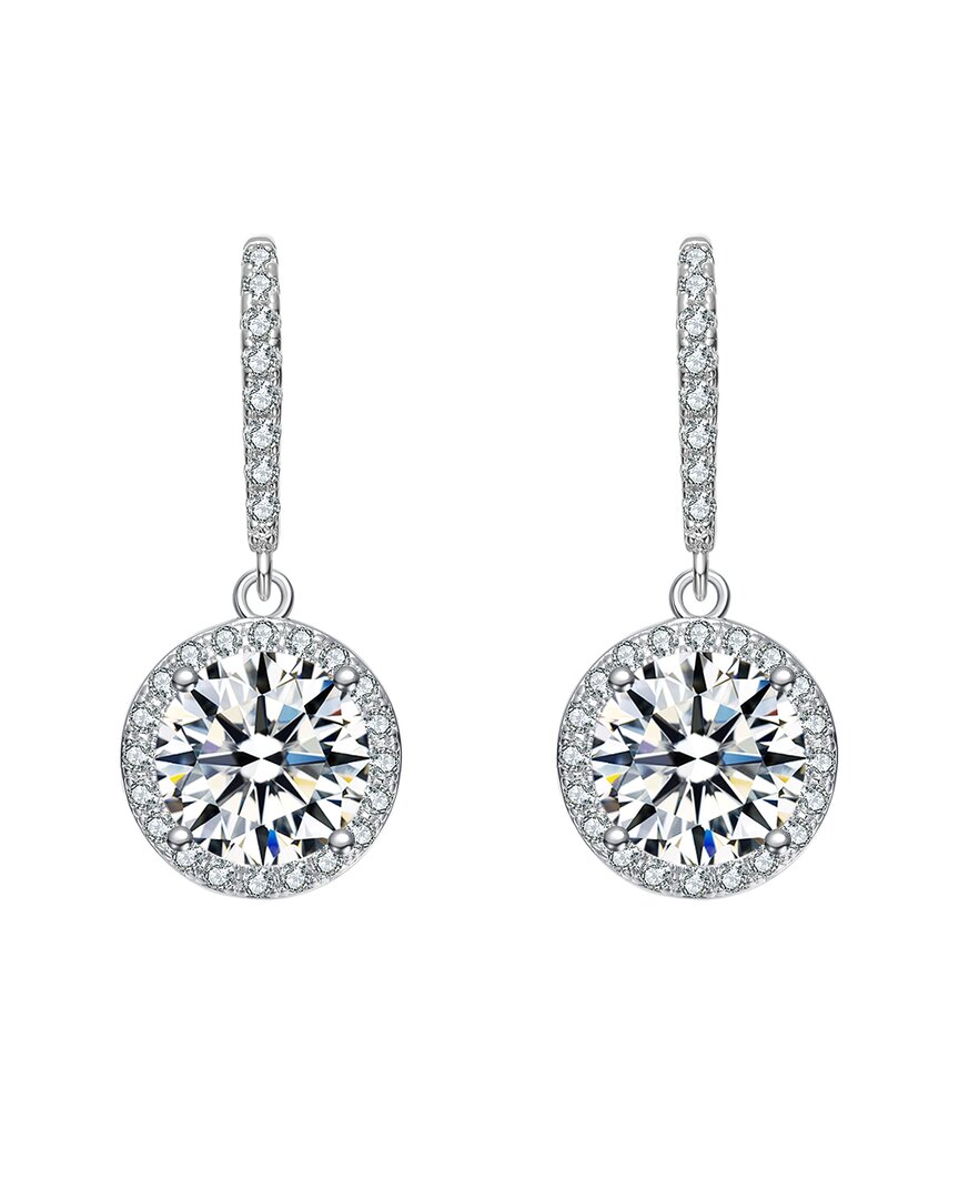 Rachel Glauber Diamond Cz Dangle Earrings