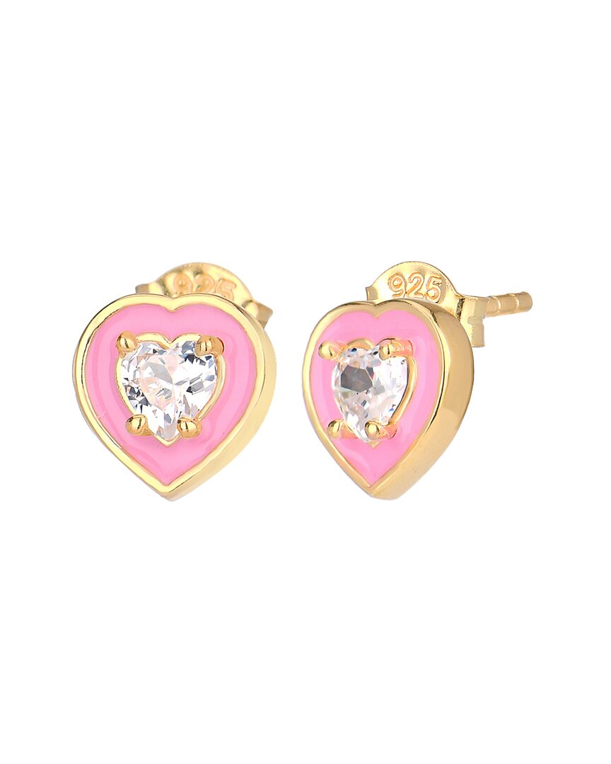 Gabi Rielle Love Is Declared 14k Over Silver Crystal Heart Earrings