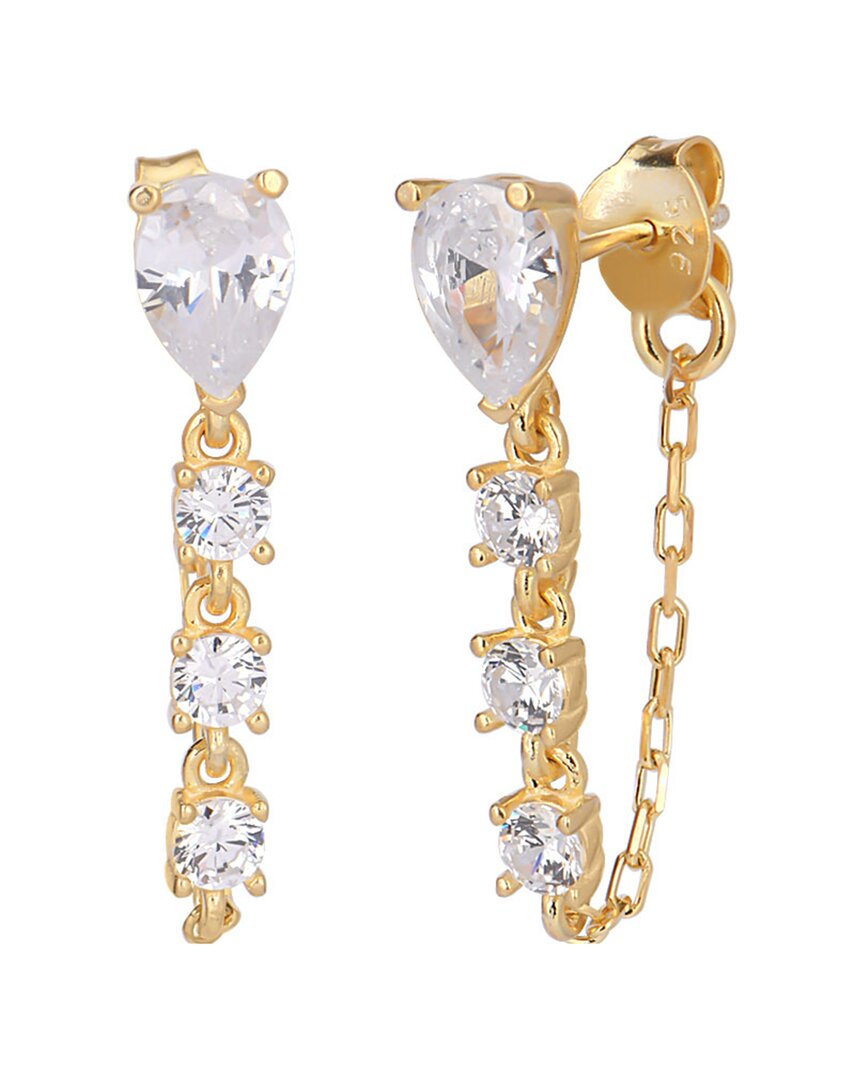 Gabi Rielle Love Is Declared 14k Over Silver Crystal Front-back Earrings