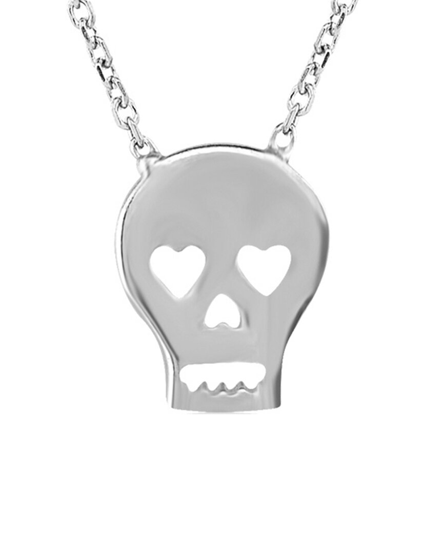 Gabi Rielle Love Is Declared Silver Sugar Skull Pendant Necklace