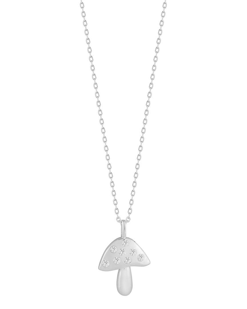 Sphera Milano Silver Cz Mushroom Necklace