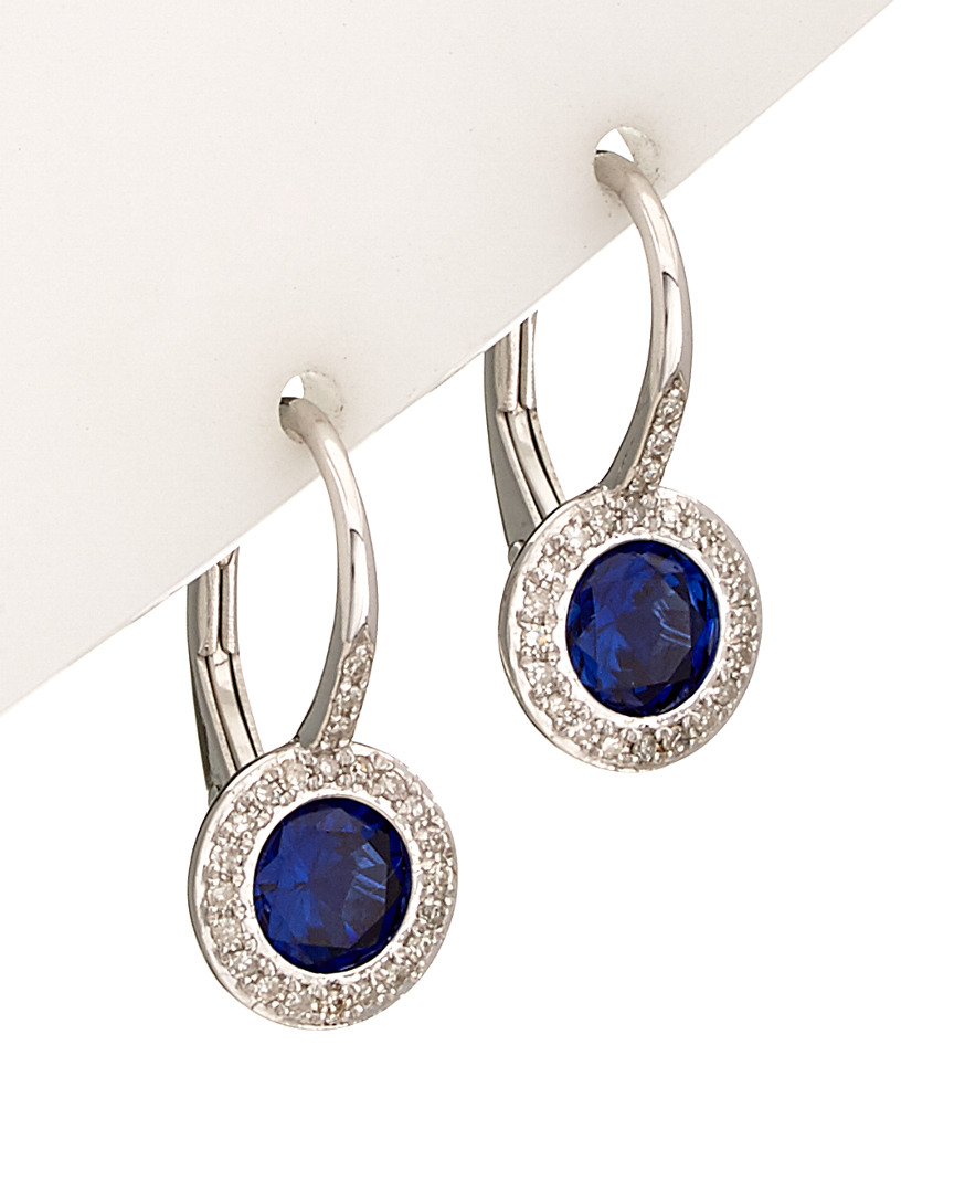 Diana M. Fine Jewelry 14k 1.79 Ct. Tw. Diamond & Sapphire Earrings