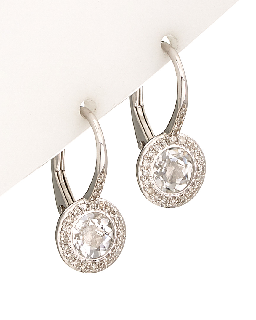 Diana M. Diana M 14k 1.53 Ct. Tw. Diamond & Topaz Earrings