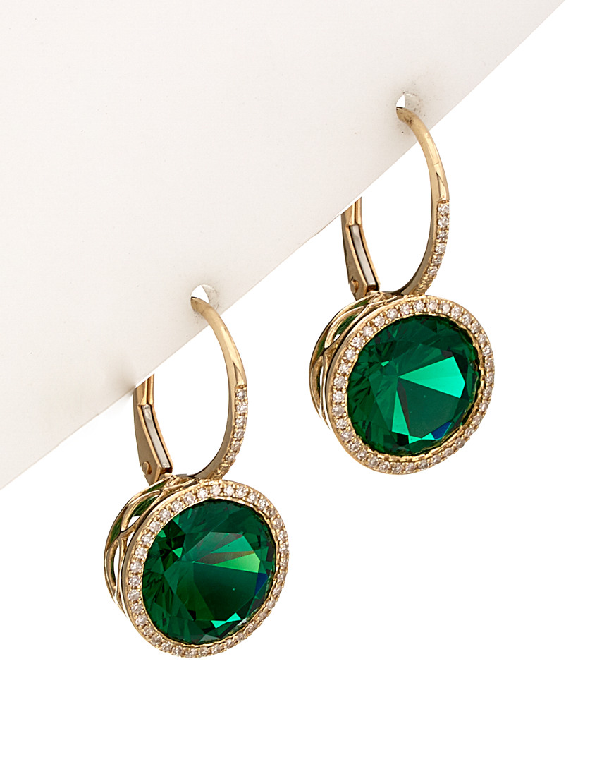 Diana M. Diana M 14k 6.70 Ct. Tw. Diamond & Corundum Earrings