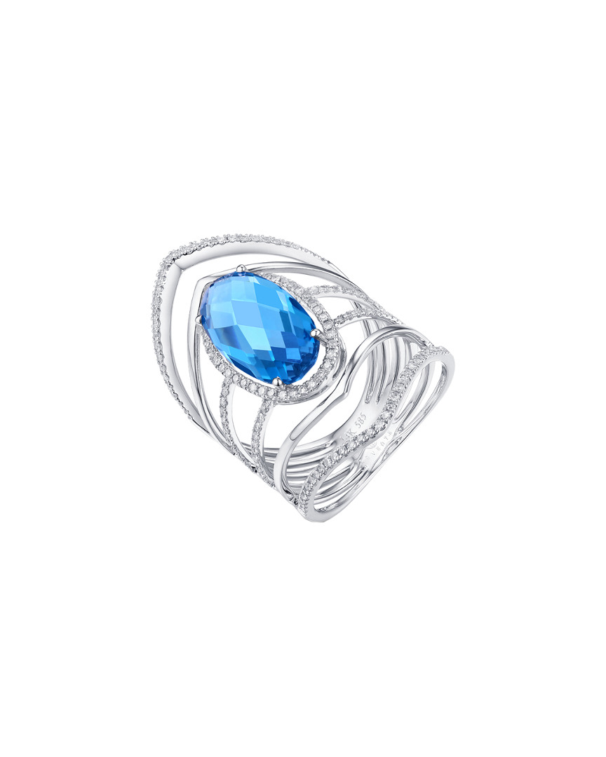 Image of Diana M K . ct. tw. Diamond & Topaz Ring