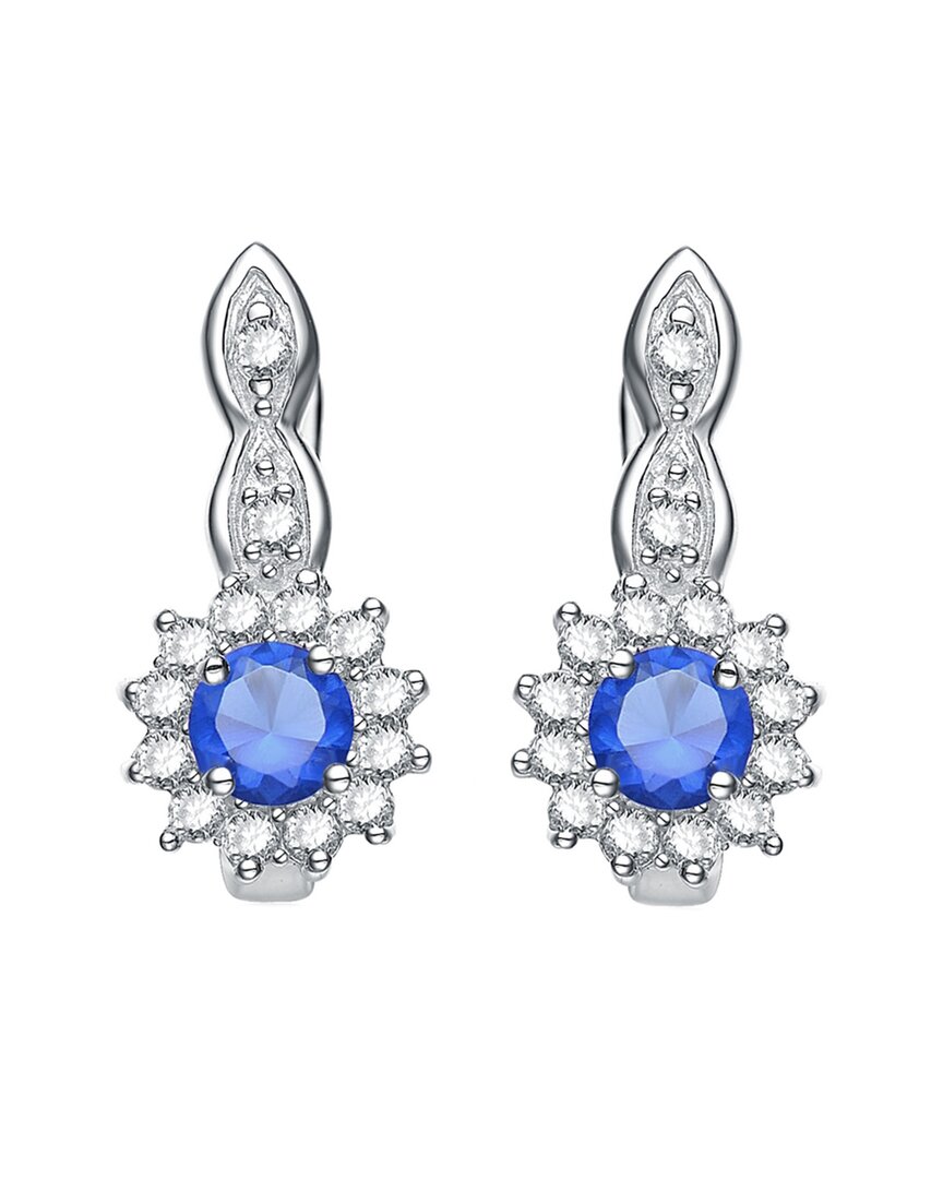 Genevive Silver Cz Hoops